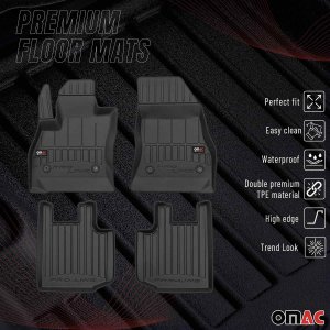 FIAT 500L Floor Mat - Omac - Proline Floor Mat Premium TPE - Black - '14-'20